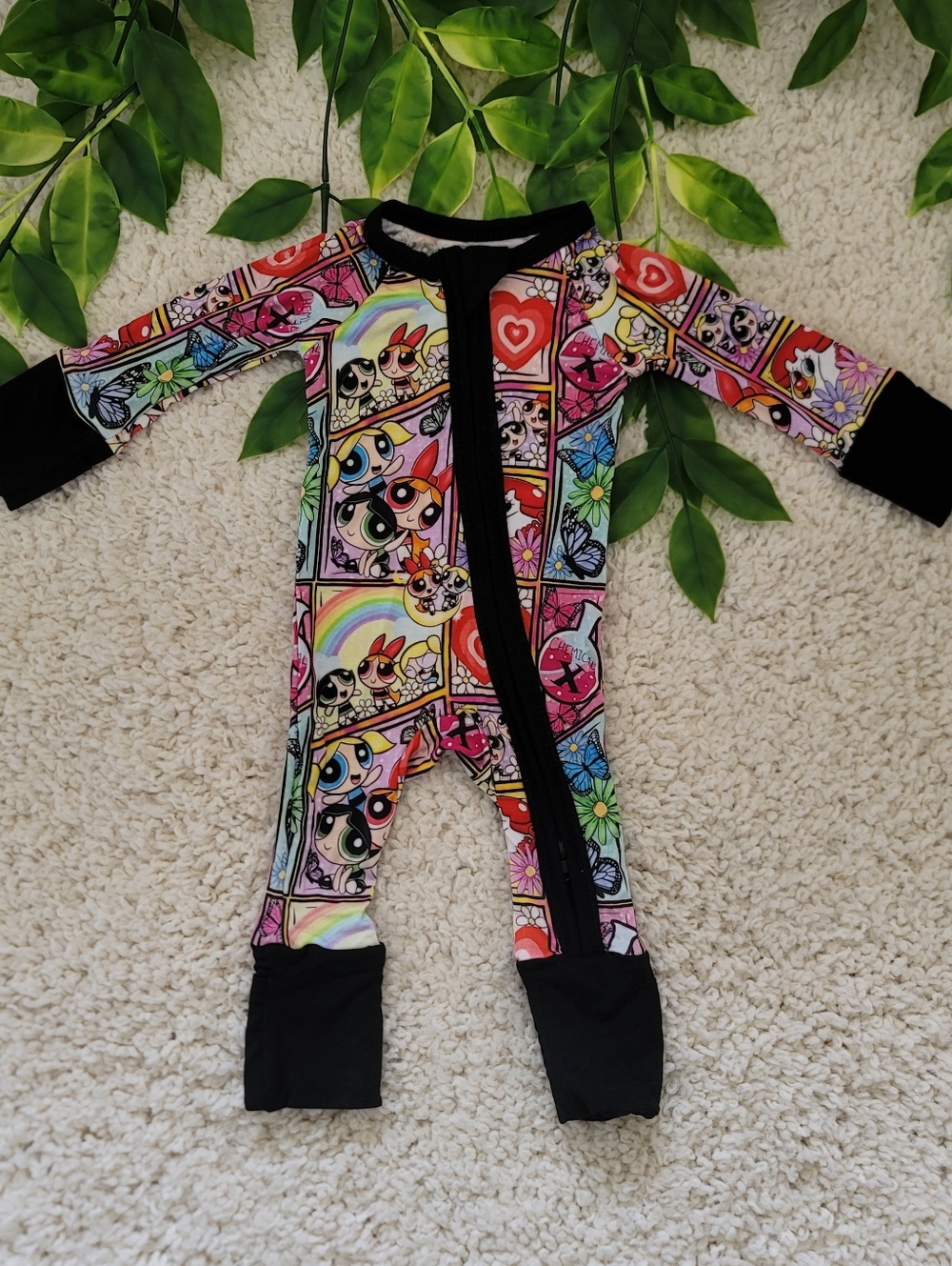 Baby Girl Power Puff Girls Sleeper (Preemie)